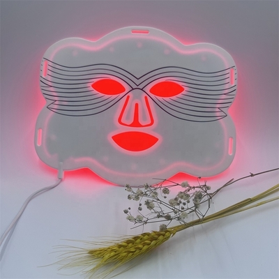 Özel şekiller ve ürün net ağırlığı 0.5kg sıkıştırmak için silikon LED yüz maskesi