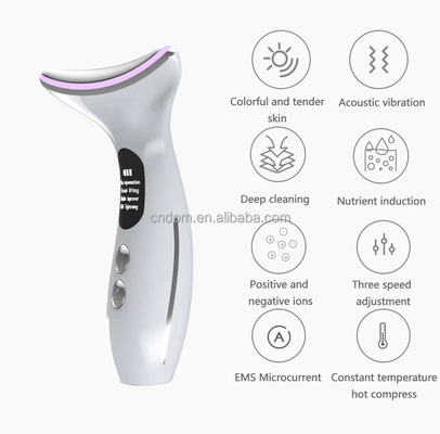 Neck Beauty 3 başlı pil cihazı ABS paslanmaz çelik malzemesi ile elektrikli masaj cihazı
