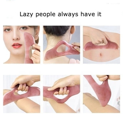 Taşınabilir Boyun Masajcısı Kalp Şekli Yeşil Yeşim Guasha Yastığı reçine arı mum malzemesi ile