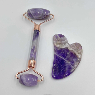 Yüzde 100 Doğal Xiuyan Taş Yeşim Roller Gua Sha Set Yüz kaldırma ve cilt sıkıştırma
