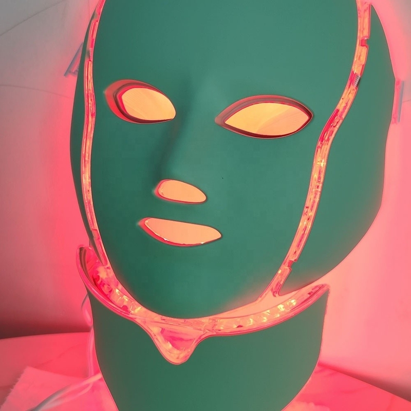 Plastik Maske Döşeme 7 Renkli LED Işık Terapisi Cildin Sıkıştırılması ve kırışıklık azaltılması için